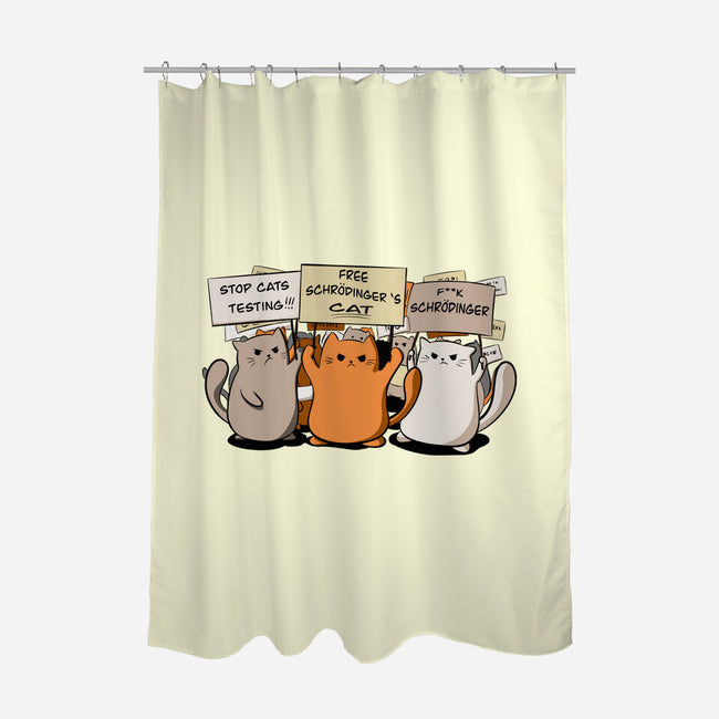 Cats Protest-None-Polyester-Shower Curtain-fanfabio