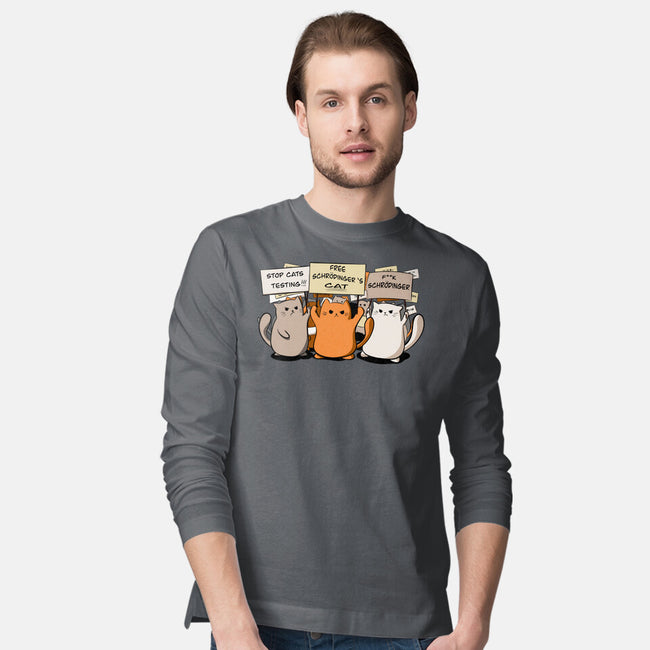 Cats Protest-Mens-Long Sleeved-Tee-fanfabio