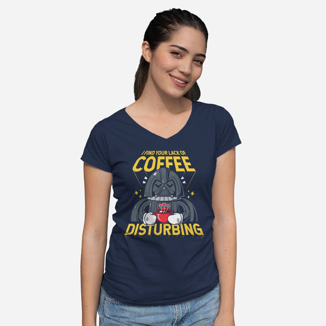 Coffee Disturbing-Womens-V-Neck-Tee-krisren28