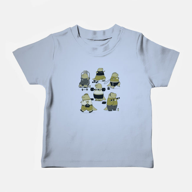 T-rex Gym-Baby-Basic-Tee-pigboom