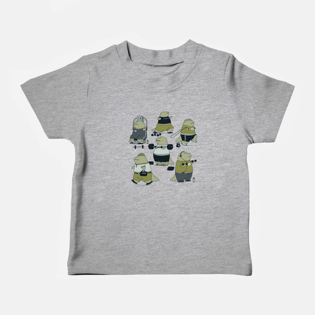 T-rex Gym-Baby-Basic-Tee-pigboom