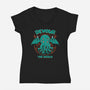 Devour The World-Womens-V-Neck-Tee-pigboom