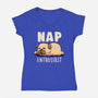 Nap Enthusiast-Womens-V-Neck-Tee-koalastudio