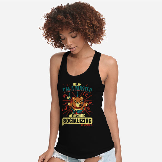 Avoiding Socializing-Womens-Racerback-Tank-Heyra Vieira