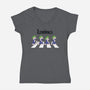 Lemmings Road-Womens-V-Neck-Tee-Olipop