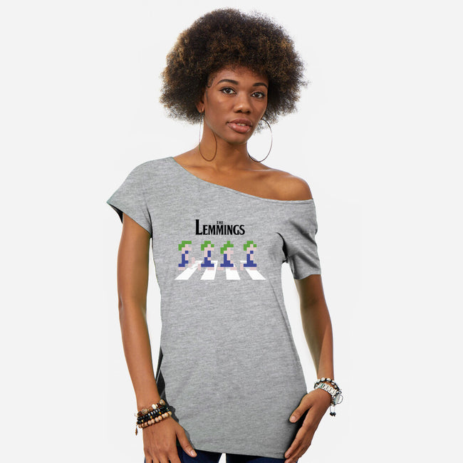 Lemmings Road-Womens-Off Shoulder-Tee-Olipop