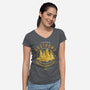 Nostromo Starfreighter-Womens-V-Neck-Tee-Olipop