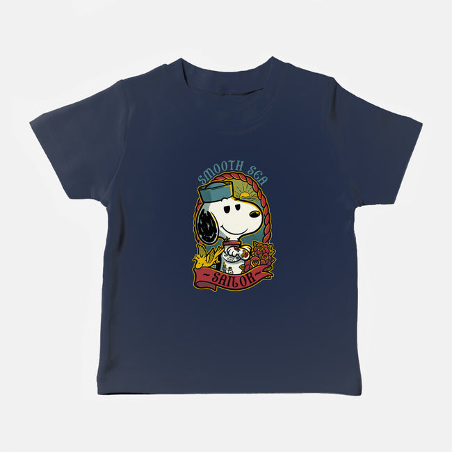 Beagle Sailor Tattoo-Baby-Basic-Tee-Studio Mootant