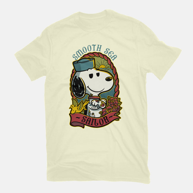 Beagle Sailor Tattoo-Mens-Basic-Tee-Studio Mootant