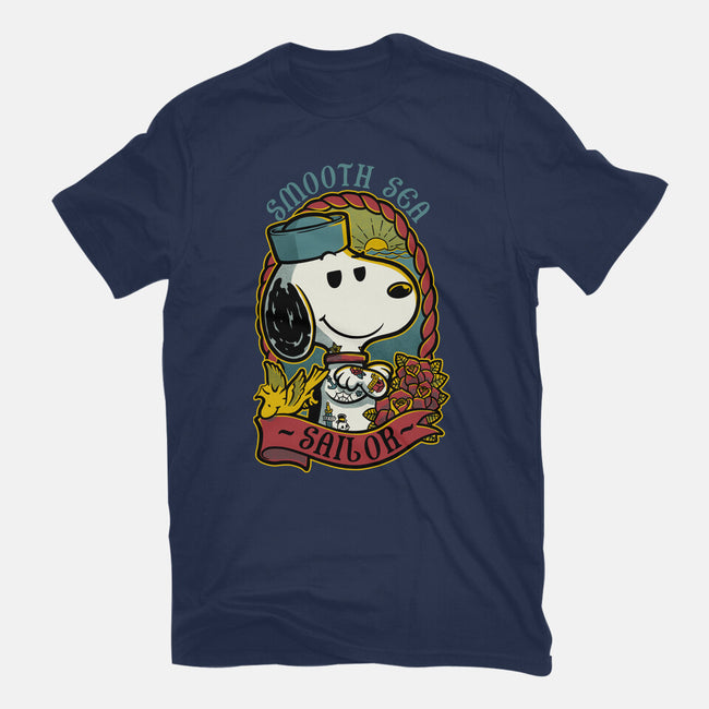 Beagle Sailor Tattoo-Womens-Fitted-Tee-Studio Mootant