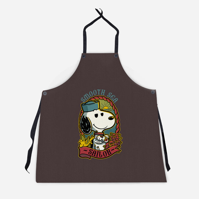 Beagle Sailor Tattoo-Unisex-Kitchen-Apron-Studio Mootant