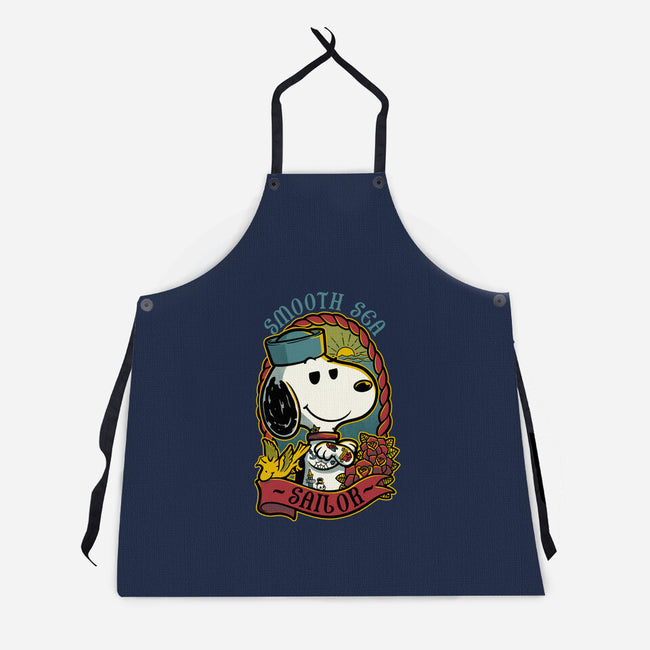 Beagle Sailor Tattoo-Unisex-Kitchen-Apron-Studio Mootant