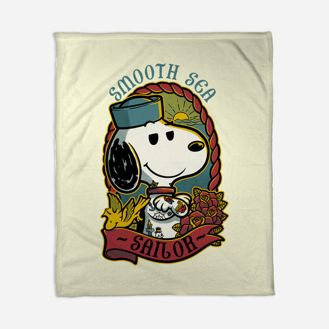 Beagle Sailor Tattoo-None-Fleece-Blanket-Studio Mootant