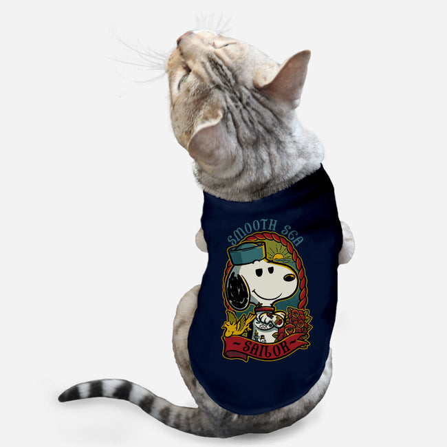 Beagle Sailor Tattoo-Cat-Basic-Pet Tank-Studio Mootant