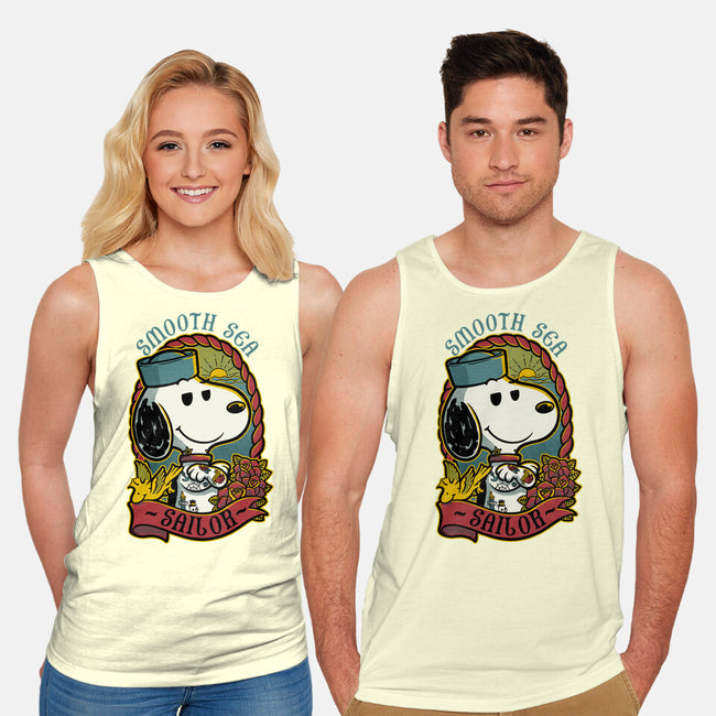 Beagle Sailor Tattoo-Unisex-Basic-Tank-Studio Mootant