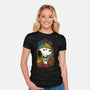 Beagle Sailor Tattoo-Womens-Fitted-Tee-Studio Mootant