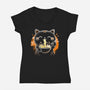 Soul Of The Ramen Cat-Womens-V-Neck-Tee-Donnie