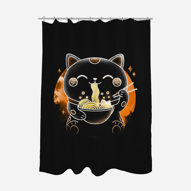 Soul Of The Ramen Cat-None-Polyester-Shower Curtain-Donnie