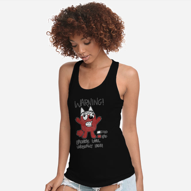 Muffin’s Badness Level-Womens-Racerback-Tank-Alexhefe