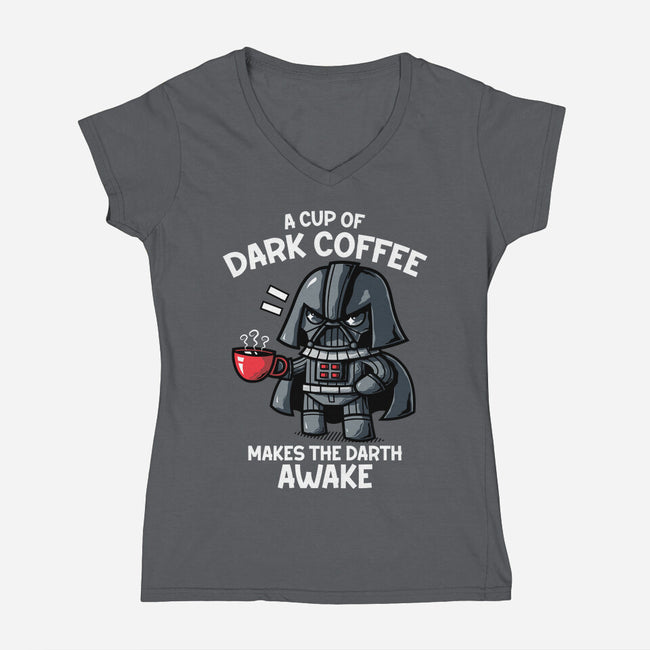 Dark Coffee-Womens-V-Neck-Tee-krisren28