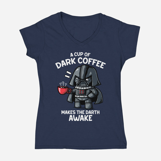 Dark Coffee-Womens-V-Neck-Tee-krisren28