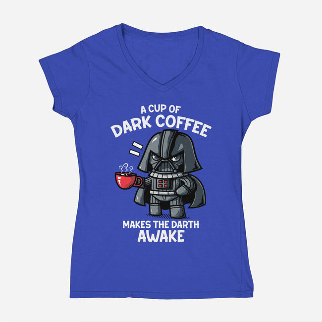 Dark Coffee-Womens-V-Neck-Tee-krisren28