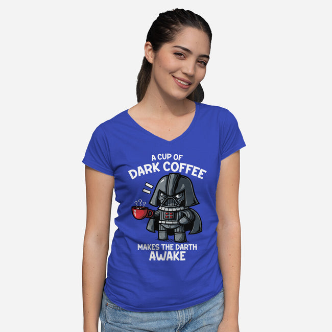 Dark Coffee-Womens-V-Neck-Tee-krisren28