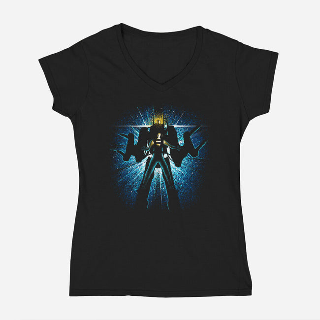 Badass Power Loader-Womens-V-Neck-Tee-Tronyx79