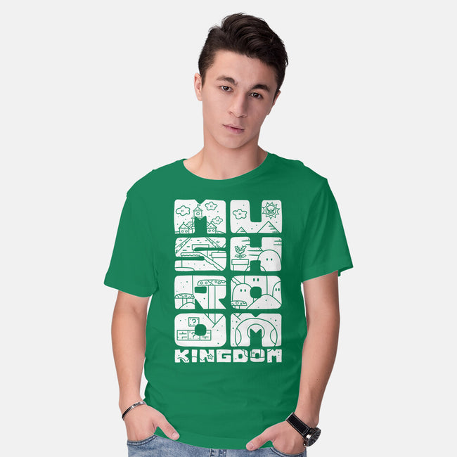 A Mushroom Kingdom-Mens-Basic-Tee-Aarons Art Room