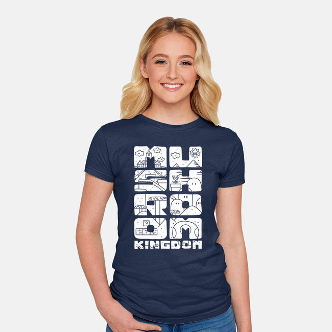 A Mushroom Kingdom-Womens-Fitted-Tee-Aarons Art Room