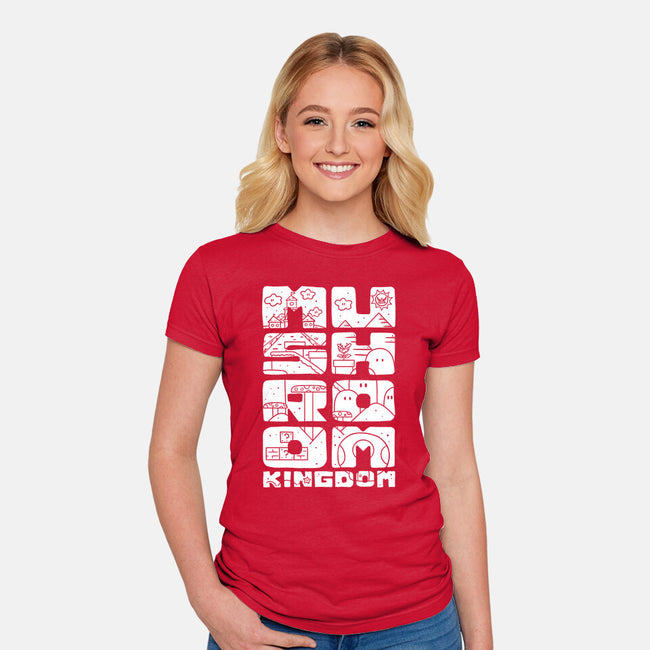 A Mushroom Kingdom-Womens-Fitted-Tee-Aarons Art Room