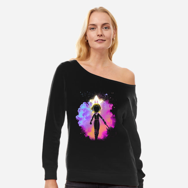 Soul Of The Princess-Womens-Off Shoulder-Sweatshirt-Donnie