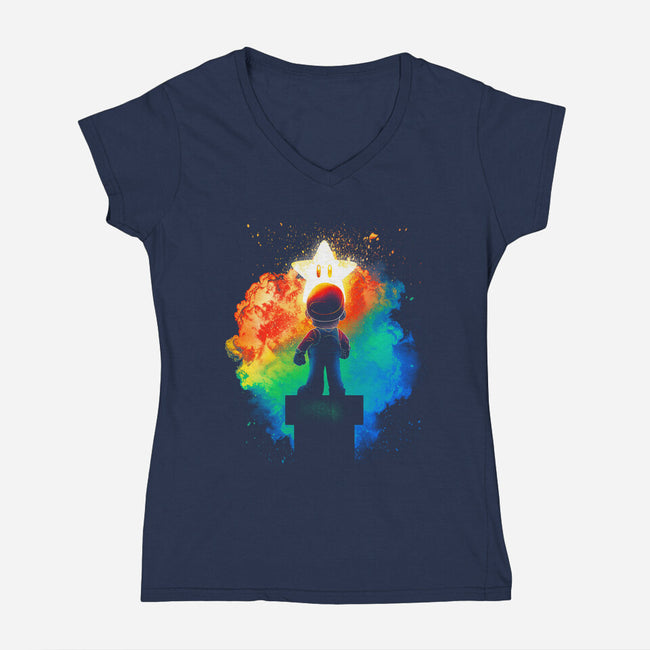 Soul Of The Star-Womens-V-Neck-Tee-Donnie