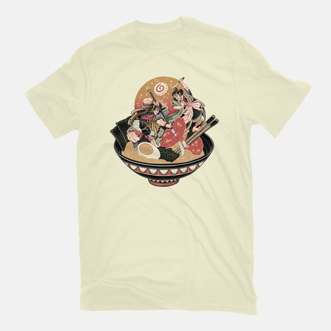 Noodle Fight-Mens-Basic-Tee-momma_gorilla