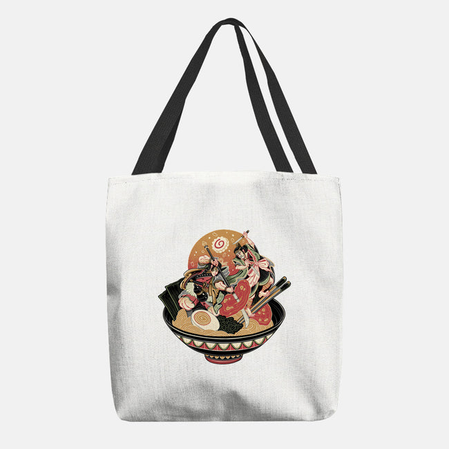 Noodle Fight-None-Basic Tote-Bag-momma_gorilla