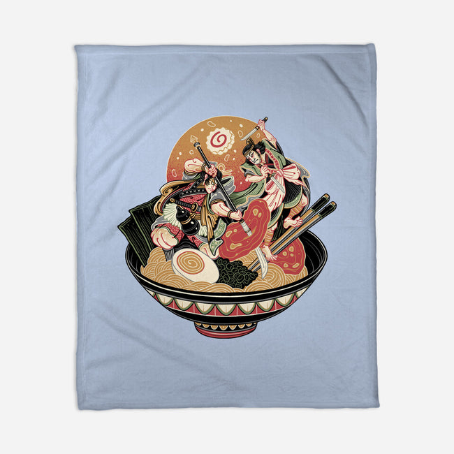 Noodle Fight-None-Fleece-Blanket-momma_gorilla