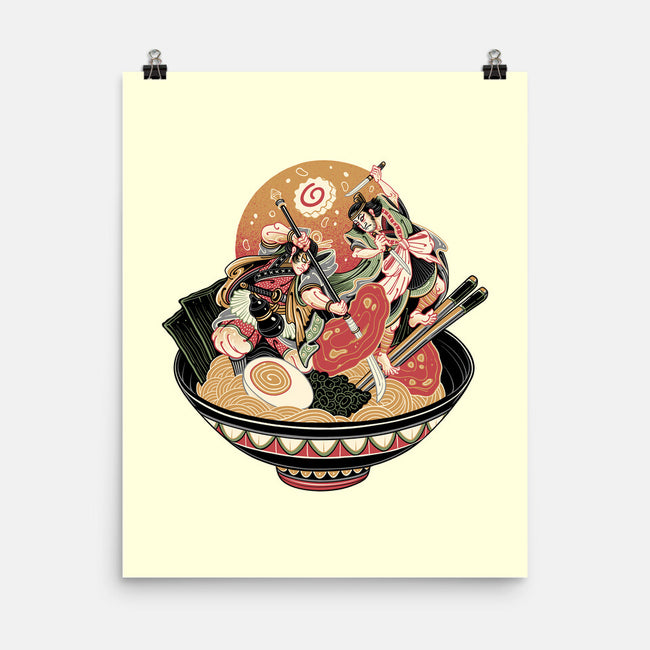 Noodle Fight-None-Matte-Poster-momma_gorilla