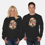 Noodle Fight-Unisex-Crew Neck-Sweatshirt-momma_gorilla