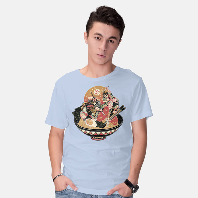 Noodle Fight-Mens-Basic-Tee-momma_gorilla