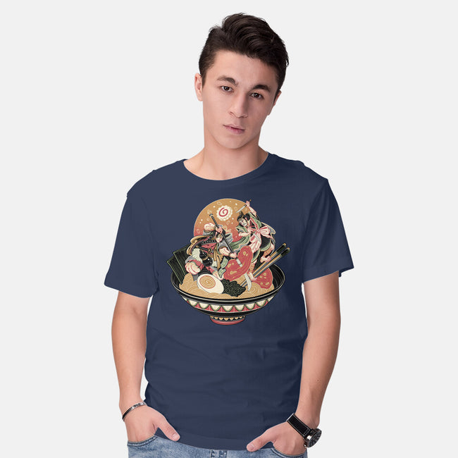 Noodle Fight-Mens-Basic-Tee-momma_gorilla