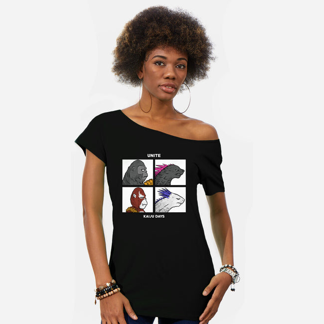 Kaiju Days-Womens-Off Shoulder-Tee-spoilerinc