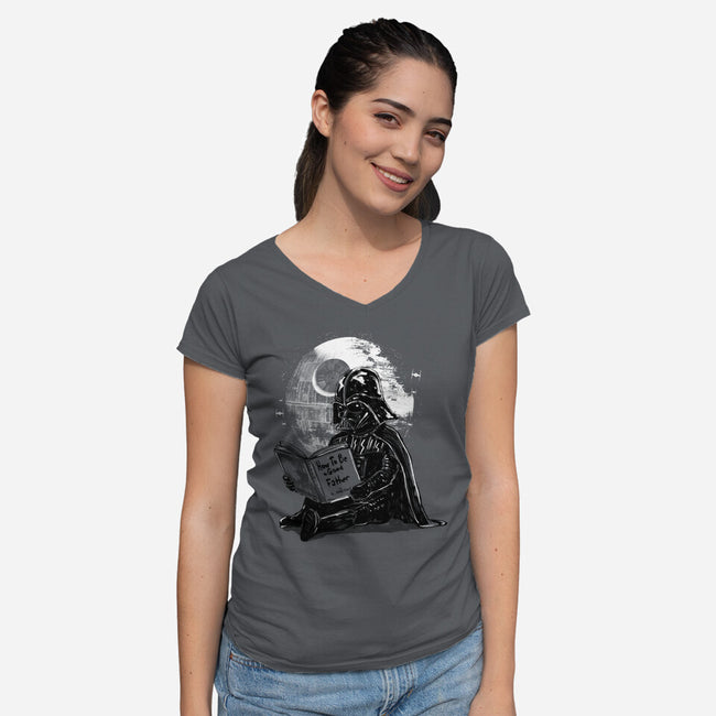 The Good Father-Womens-V-Neck-Tee-kharmazero