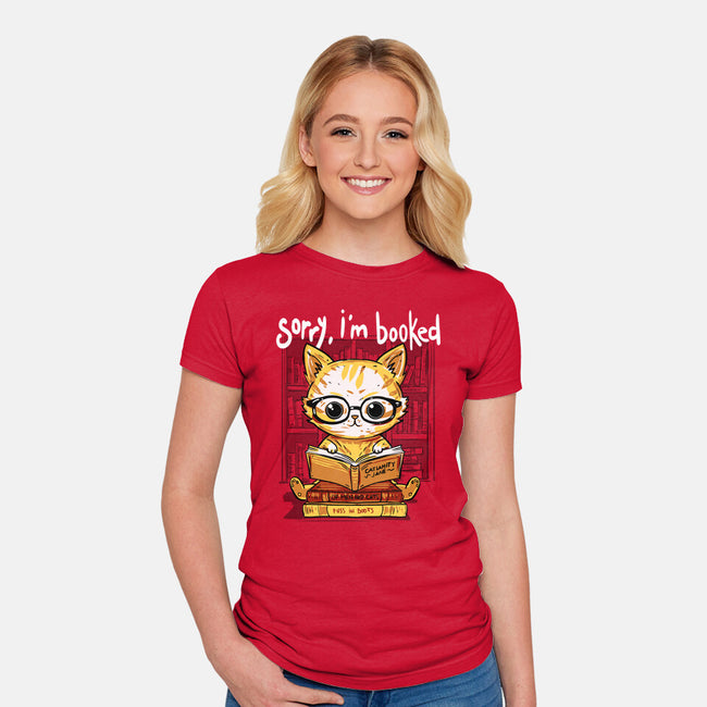 Sorry I Am Booked-Womens-Fitted-Tee-kharmazero