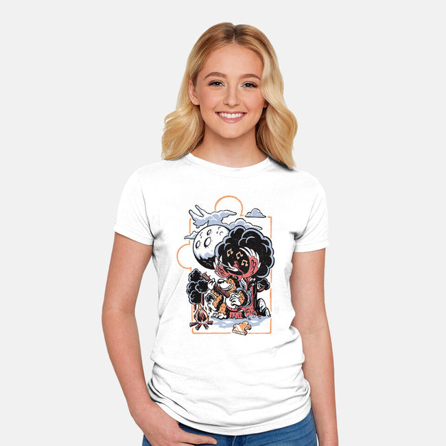 Moonlight Duet-Womens-Fitted-Tee-Henrique Torres