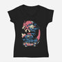 Snakes N Skates-Womens-V-Neck-Tee-Henrique Torres