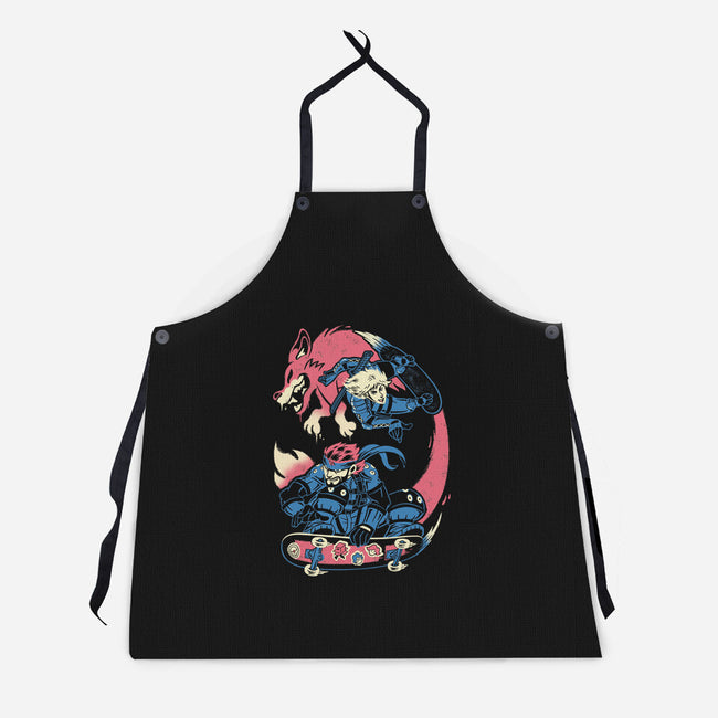 Snakes N Skates-Unisex-Kitchen-Apron-Henrique Torres