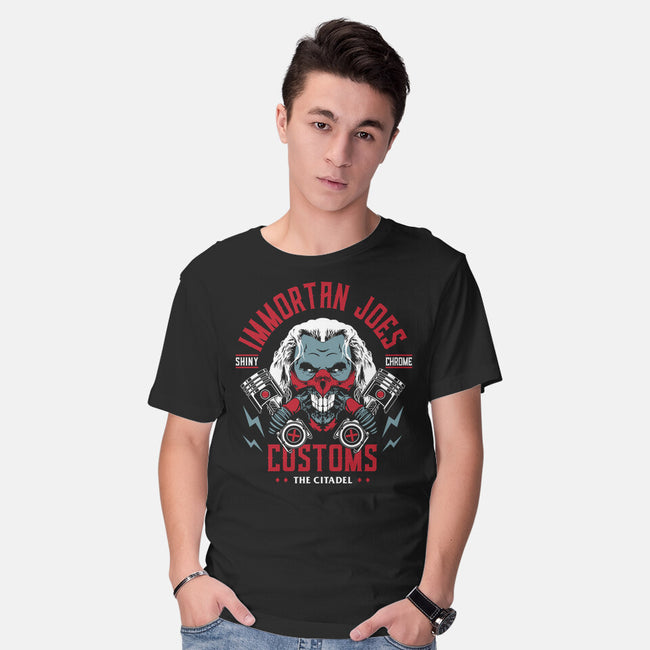 Immortan Joe's Customs-Mens-Basic-Tee-Woah Jonny