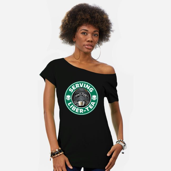 Serving Democracy-Womens-Off Shoulder-Tee-rocketman_art