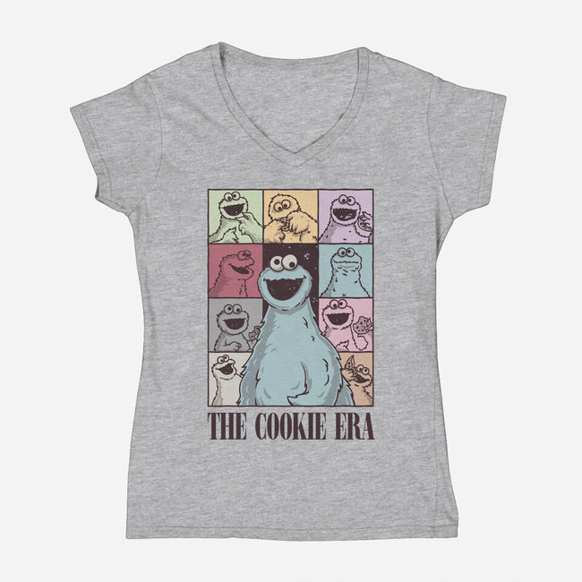 The Cookie Era-Womens-V-Neck-Tee-retrodivision