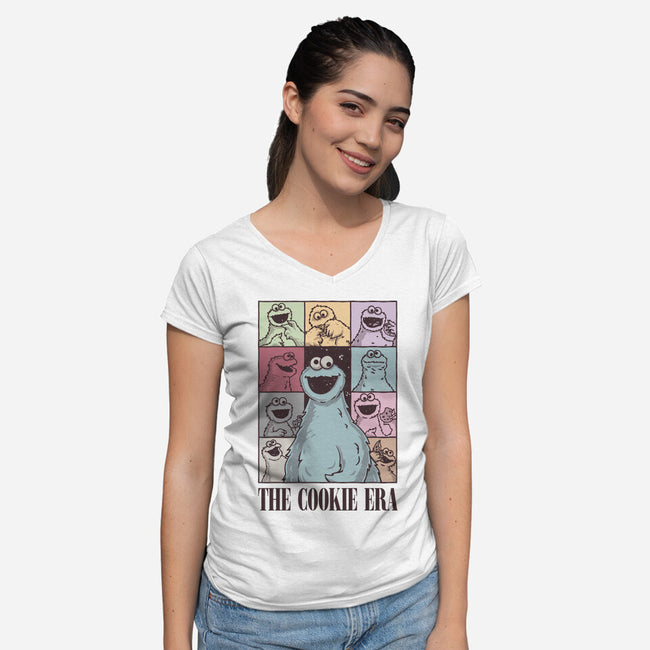 The Cookie Era-Womens-V-Neck-Tee-retrodivision